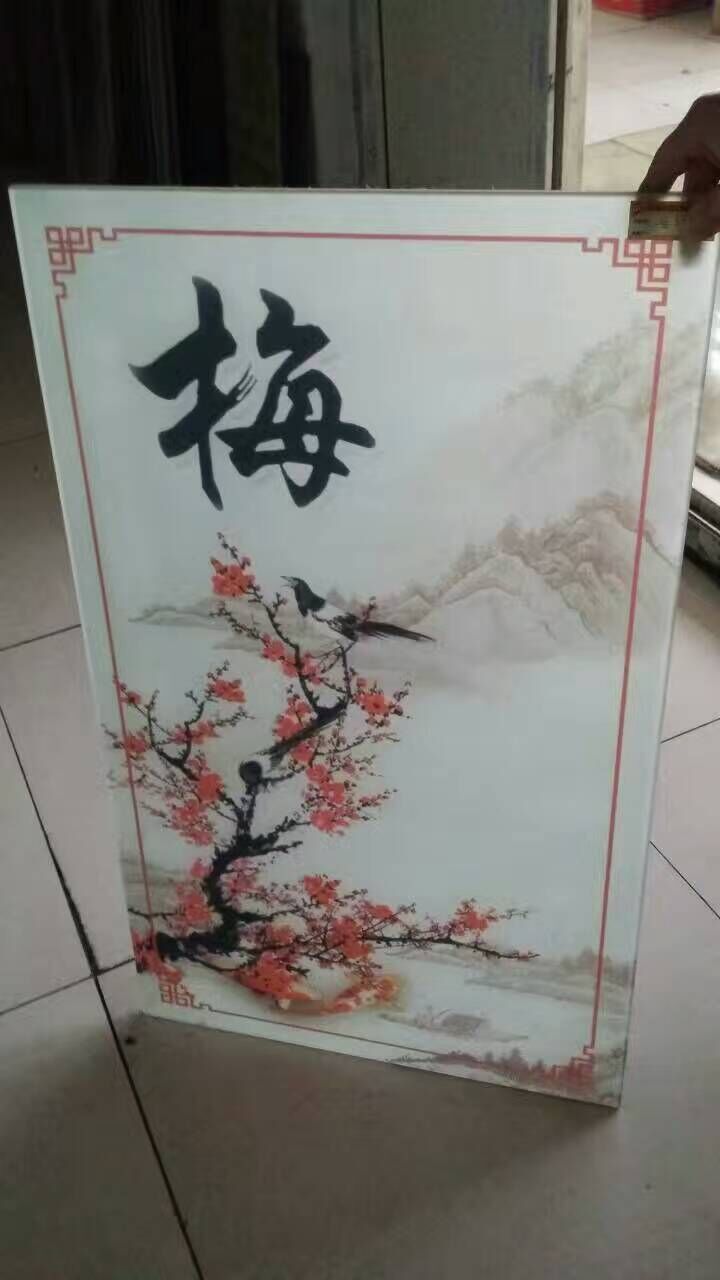 梅、蘭、竹、菊藝術(shù)玻璃
