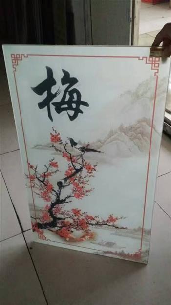 梅、蘭、竹、菊藝術(shù)玻璃